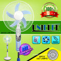 Bright pantry ventilator fan with battery hand fan motor 1350RPM led rechargeable fan